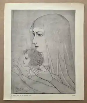 Jan Toorop - De kleine Jezus met de stigmata. 1927. verkauft für € 40!