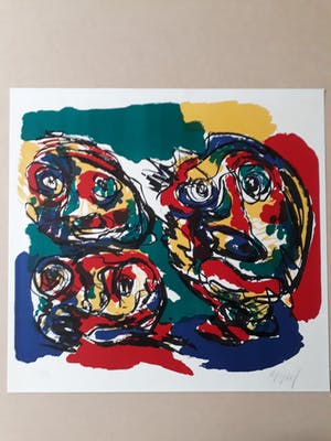 Karel Appel - three heads kopen? Bied vanaf 599!