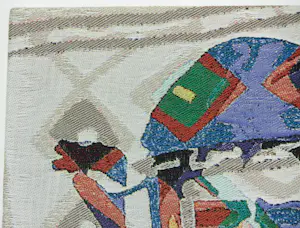 Barbara Broekman - Textielkunstwerk (geweven op spieraam), Verlies I kopen? Bied vanaf 300!