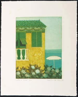 Laetitia de Haas - Lot van vier kleurenetsen, Zuid-Frankrijk kopen? Bied vanaf 40!