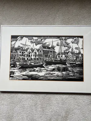 Dik (D.A.) Kats - Zicht op haven kopen? Bied vanaf 25!