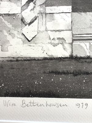 Wim Bettenhausen - Ets, Uilebomen Den Haag, gesigneerd kopen? Bied vanaf 95!