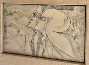 Jan Toorop - Alleen Christus kan ons redden, gesigneerd in druk, ingelijst kopen? Bied vanaf 50!
