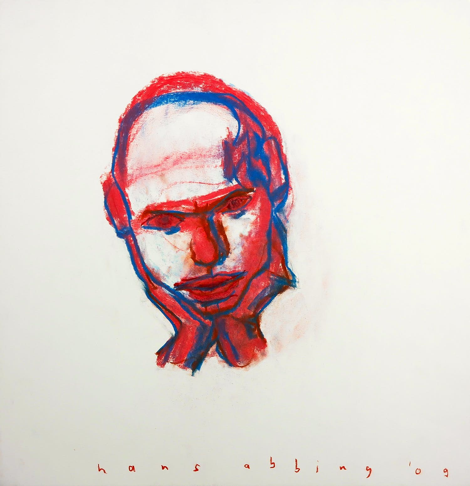 Hans Abbing - Tekening in pastelkrijt, Zonder titel kopen? Bied vanaf 100!