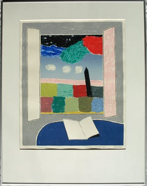 Harrie Gerritz - Ingelijste zeefdruk , Black Totem – 1990 – oplage 30 kopen? Bied vanaf 55!