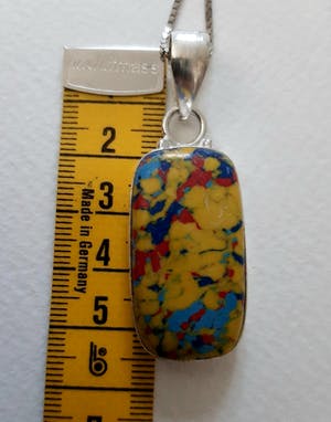 Curiosa - Zilveren ketting 925 met hanger Multicolor jasper kopen? Bied vanaf 15!