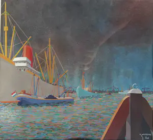 Cornelis Witters - Bedrijvigheid in de Rotterdamse haven kaufen? Bieten Sie von 150!