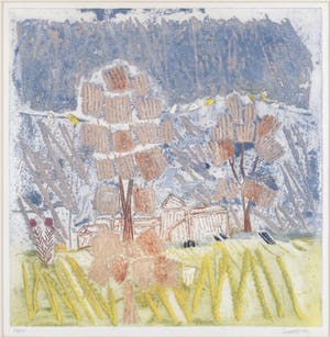 Louttre B. - L' Ame de Pêches , fraai stilleven , kleurenets met reliëfdruk uit 1988 kopen? Bied vanaf 1!