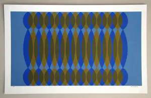 Dordevic Miodrag - Kinetische compositie - 1967 - Originele zeefdruk - Handgesigneerd kopen? Bied vanaf 100!
