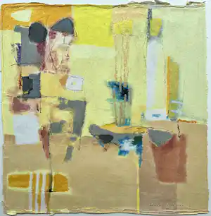 Anneke Peereboom - handgesigneerde zeefdruk op Nepalees lompenpapier | 'Sunny side II' | 1997 vendu pour 72€ !