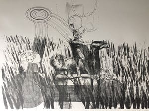 Aat Verhoog - Ruiter - Lithografie, Ingelijst kopen? Bied vanaf 50!