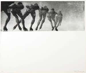 Rene Polak - Ets, Schaatsers verkocht voor € 35!