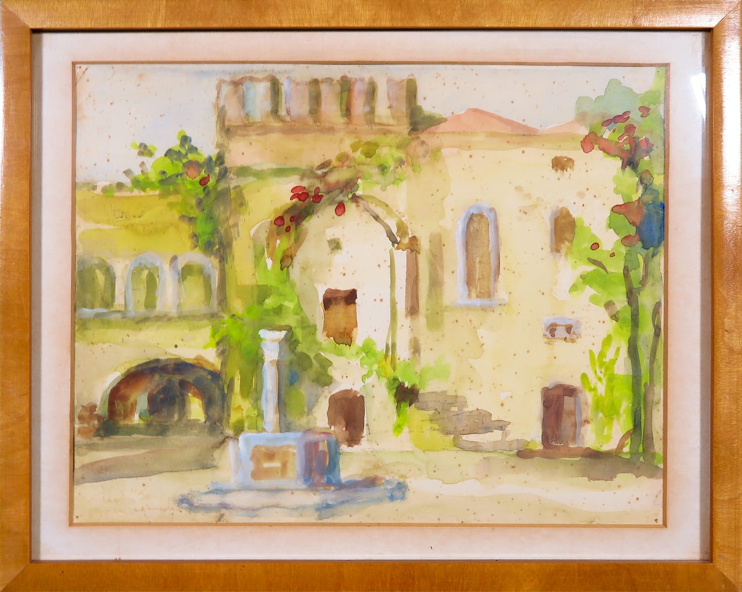 Theo Swagemakers - Aquarel, Huis - Ingelijst kopen? Bied vanaf 35!