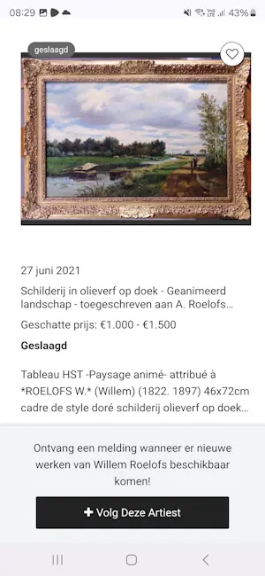 Willem Roelofs - ( toegeschreven, naar) kopen? Bied vanaf 450!