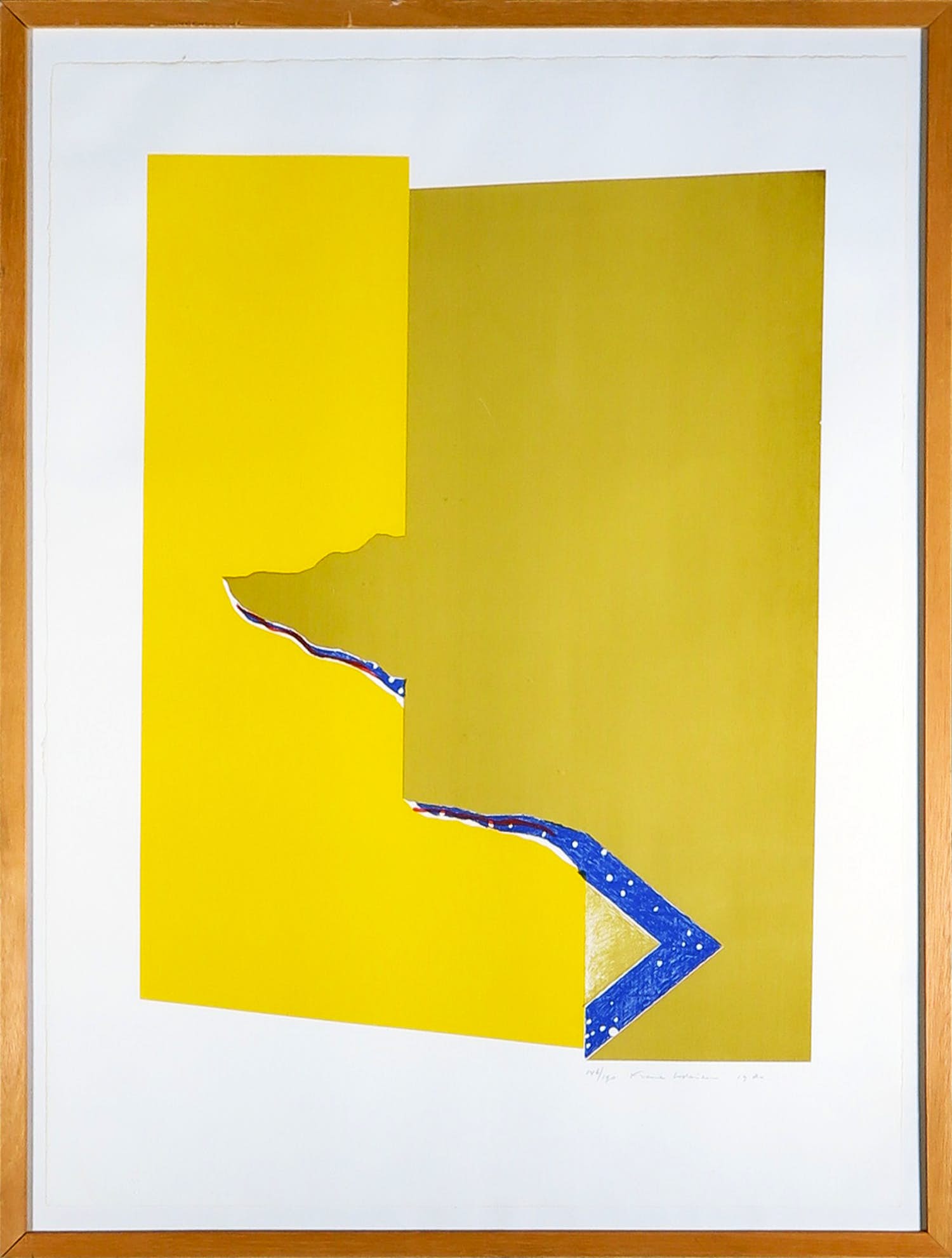 Frank Lodeizen - Litho, Zonder titel - Ingelijst verkocht voor € 40!