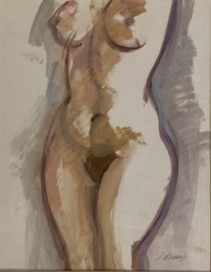 Enric Adsera Riba - Naakt, aquarel. kopen? Bied vanaf 50!