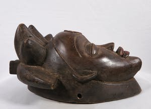 Punu - Ikwara masker met bruin gezicht en speciaal kapsel kopen? Bied vanaf 1!