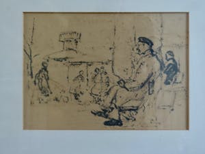 Cor Noltee - (1903-1967) Inkttekening - 'In het park' - kopen? Bied vanaf 100!