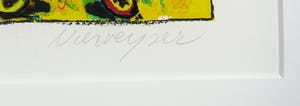 Henk Vierveijzer - Gouache op papier, Kutjes kijken - Ingelijst kopen? Bied vanaf 50!