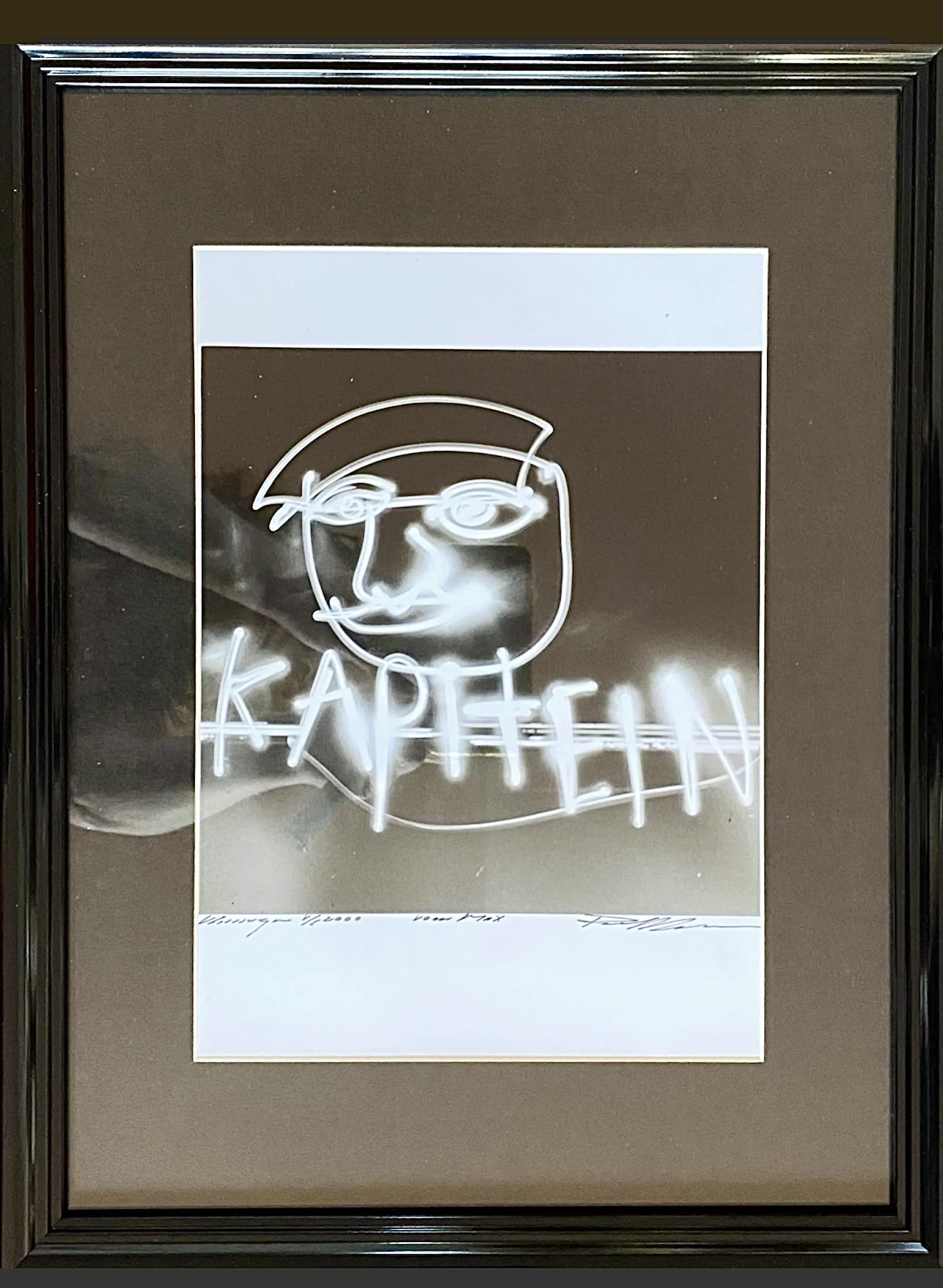 Paul Blanca - 'Kapitein'; Generation Lightsdrawing - INGELIJST verkocht voor € 150!