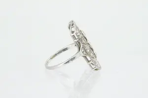 33 - omstreeks 1920 gemaakte BWPG Art Deco dames ring met ca. 1 ct diamant. kopen? Bied vanaf 520!