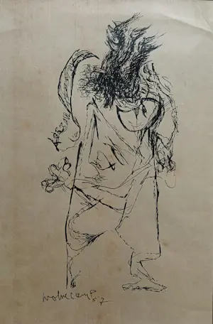 Theo Wolvecamp - Cobra Expressionistisch compositie kopen? Bied vanaf 280!