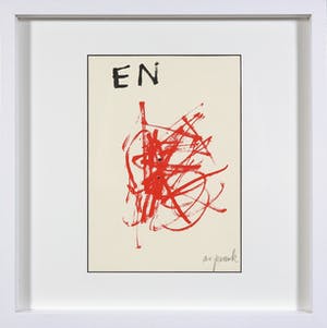 A.R. Penck - Zeldzame, handgesigneerde litho, EN - Ingelijst kopen? Bied vanaf 1!