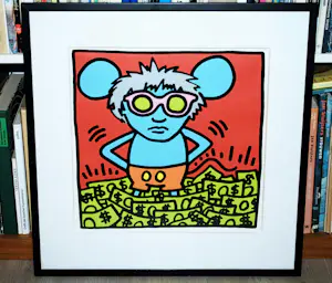 Death NYC - Kate Moss $ Green + Keith Haring's Andy Mouse : 2 zeefdrukken kopen? Bied vanaf 175!