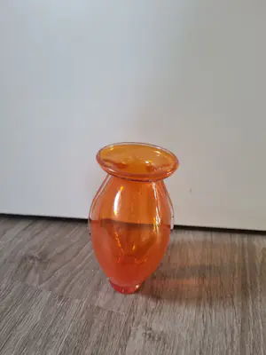 Royal Leerdam - Oranje vaasje kopen? Bied vanaf 125!