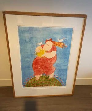 Ada Breedveld - Zeefdruk,Titel, "Morning Glory". kopen? Bied vanaf 80!