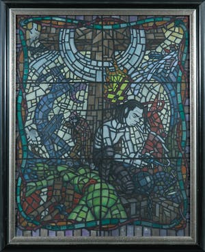 Peter Pontiac - Acryl op doek, Nick Cave in lood - Ingelijst kopen? Bied vanaf 120!