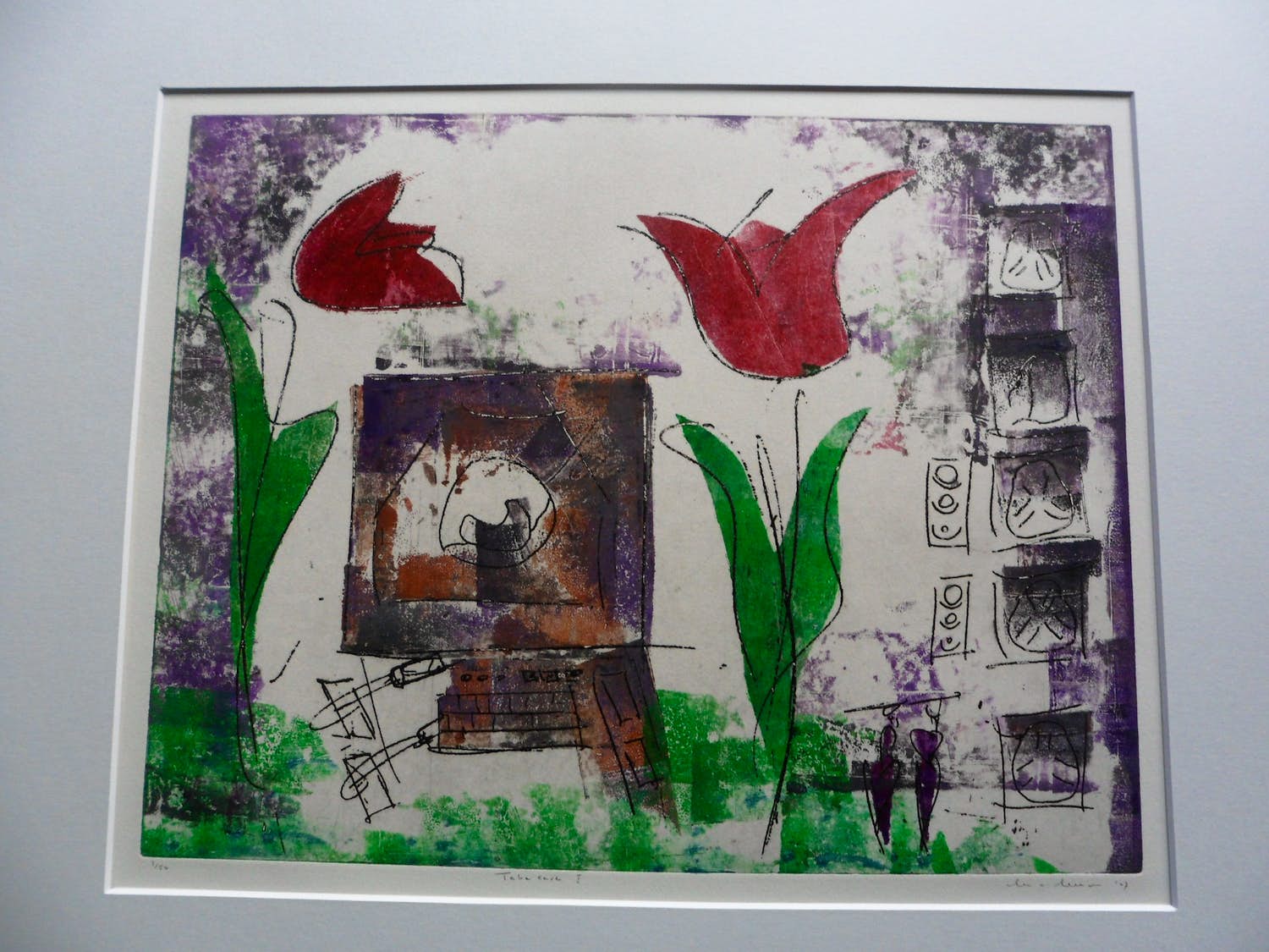 Lia van Leeuwen - Kleurenets | 'Take Care 1' | 2007 verkocht voor € 35!