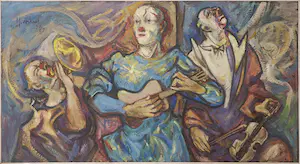 Johan Jacob Voskuil - Olieverf op canvas, Musicerende Clowns - Ingelijst (Zeer groot) kaufen? Bieten Sie von 500!