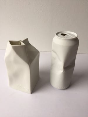 Rosenthal - Do not Litter Collection, Melkpakvaasje en Colablikje biscuit porselein kopen? Bied vanaf 55!