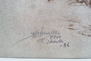 Jelle Hoogstra - Eext, Drente, pastelkrijt op papier kopen? Bied vanaf 50!