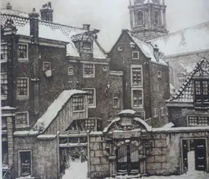 Cornelis Brandenburg - Zuiderkerk met poortje in de sneeuw (Amsterdam) kopen? Bied vanaf 95!