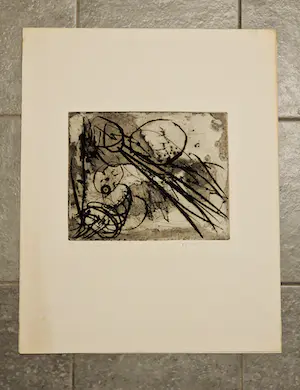 Ernst Vijlbrief - Unica 2/5 eigen druk Ets - Zonder titel. - 1963 - potloodgesigneerd kopen? Bied vanaf 40!