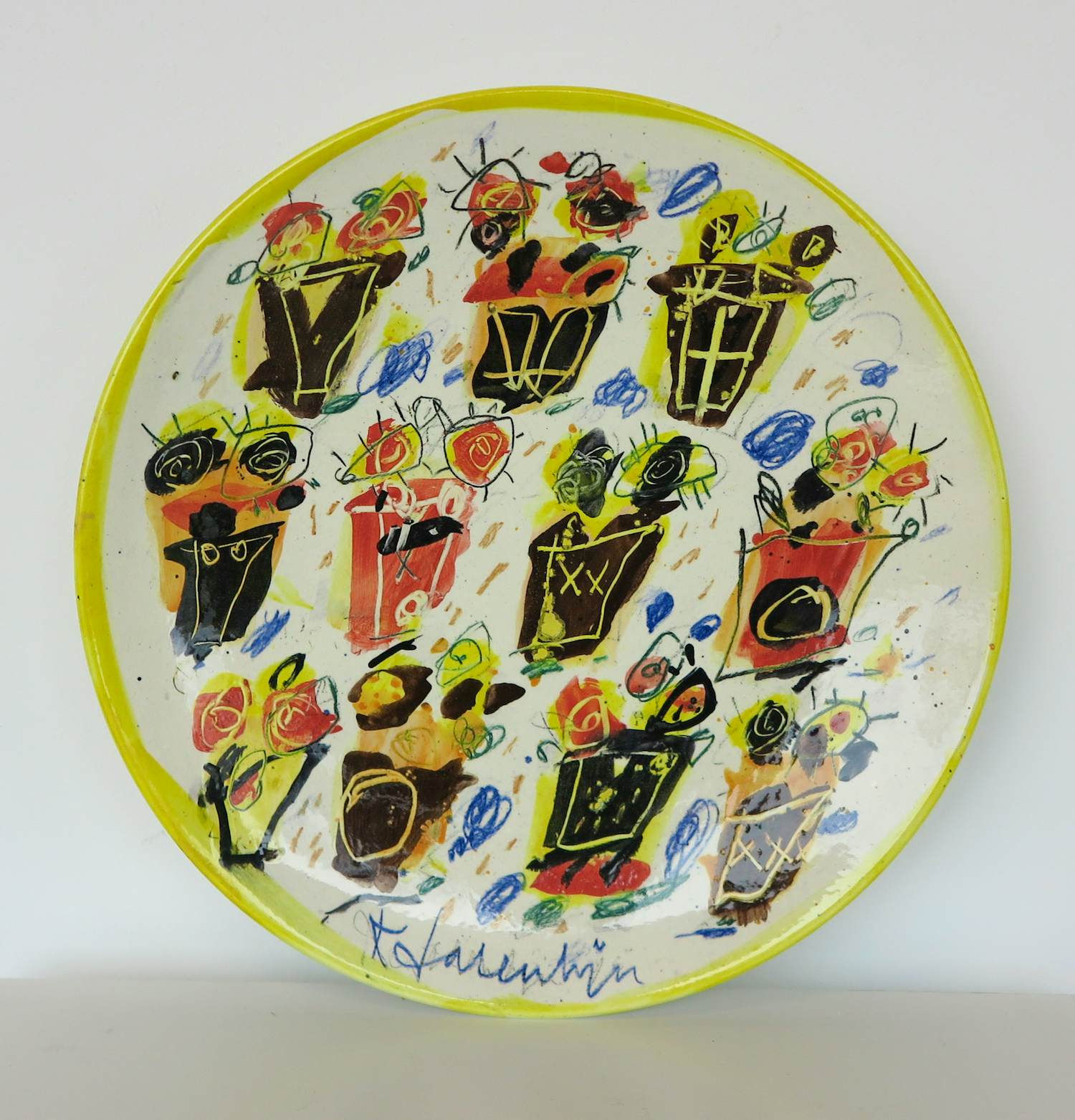 Kees Salentijn - Handbeschilderd keramieken bord, Impressie kopen? Bied vanaf 100!