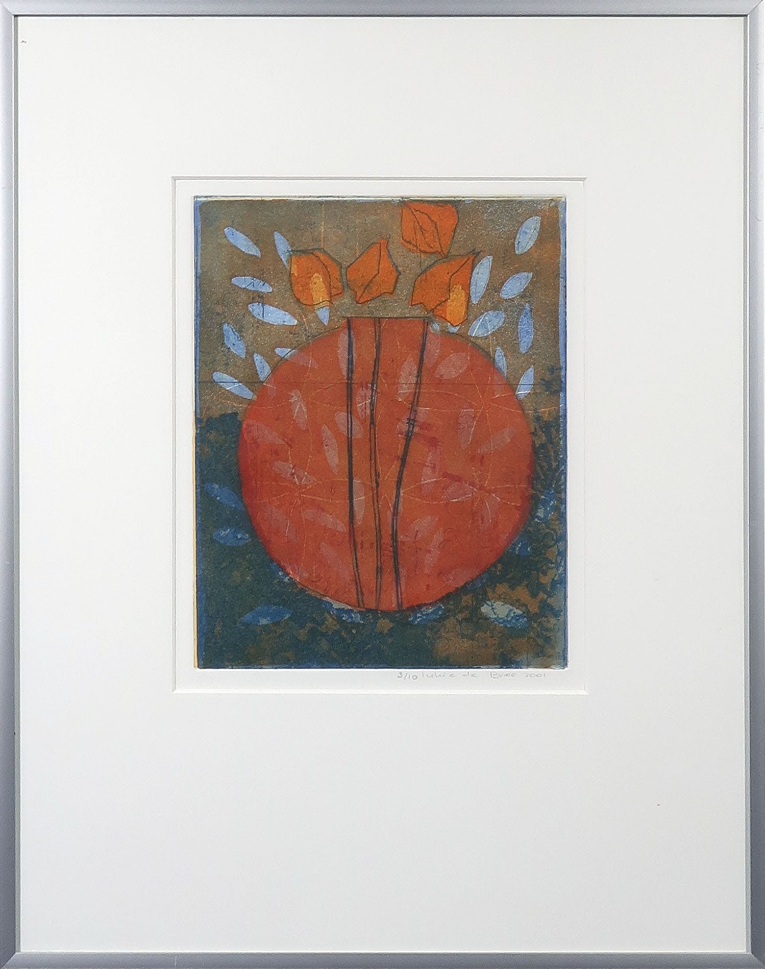 Lukie de Bree - Kleurenets en aquatint, Lampionnen - Ingelijst verkocht voor € 1!