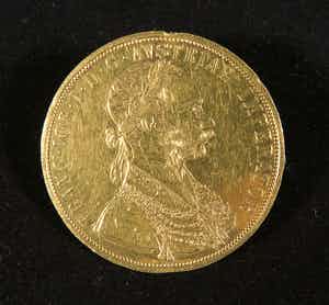 Oostenrijkse 4 dukaat 0.986/1000 - 1915 verkocht voor € 600!