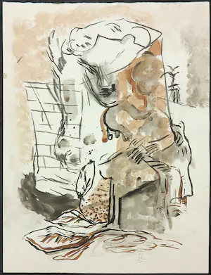 Fernando Lange Walton - Lot van twee aquarellen, Zonder titel kopen? Bied vanaf 1!