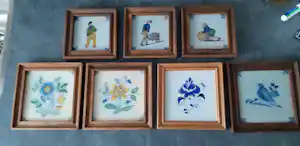 Koninklijke Tichelaar Makkum - Bloemen en figuren ,vogel verkauft für € 50!