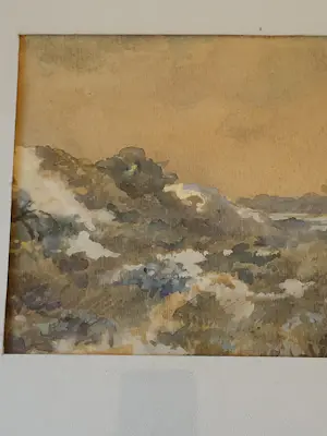 Adam Potgieter - Aquarel - Duinlandschap kopen? Bied vanaf 125!
