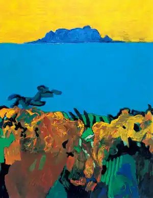 Jeroen Krabbé - Tropical island, zeefdruk (groot) verkocht voor € 195!