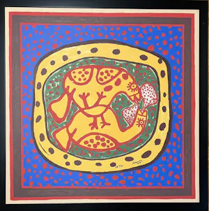 Corneille - Ingelijste Love Birds zeefdruk op canvas - Cobra EA 1/13 kopen? Bied vanaf 1600!