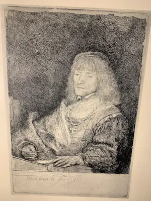 Rembrandt van Rijn - Man at a Desk, Wearing a Cross and Chain), gemaakt in 1641 kopen? Bied vanaf 75!