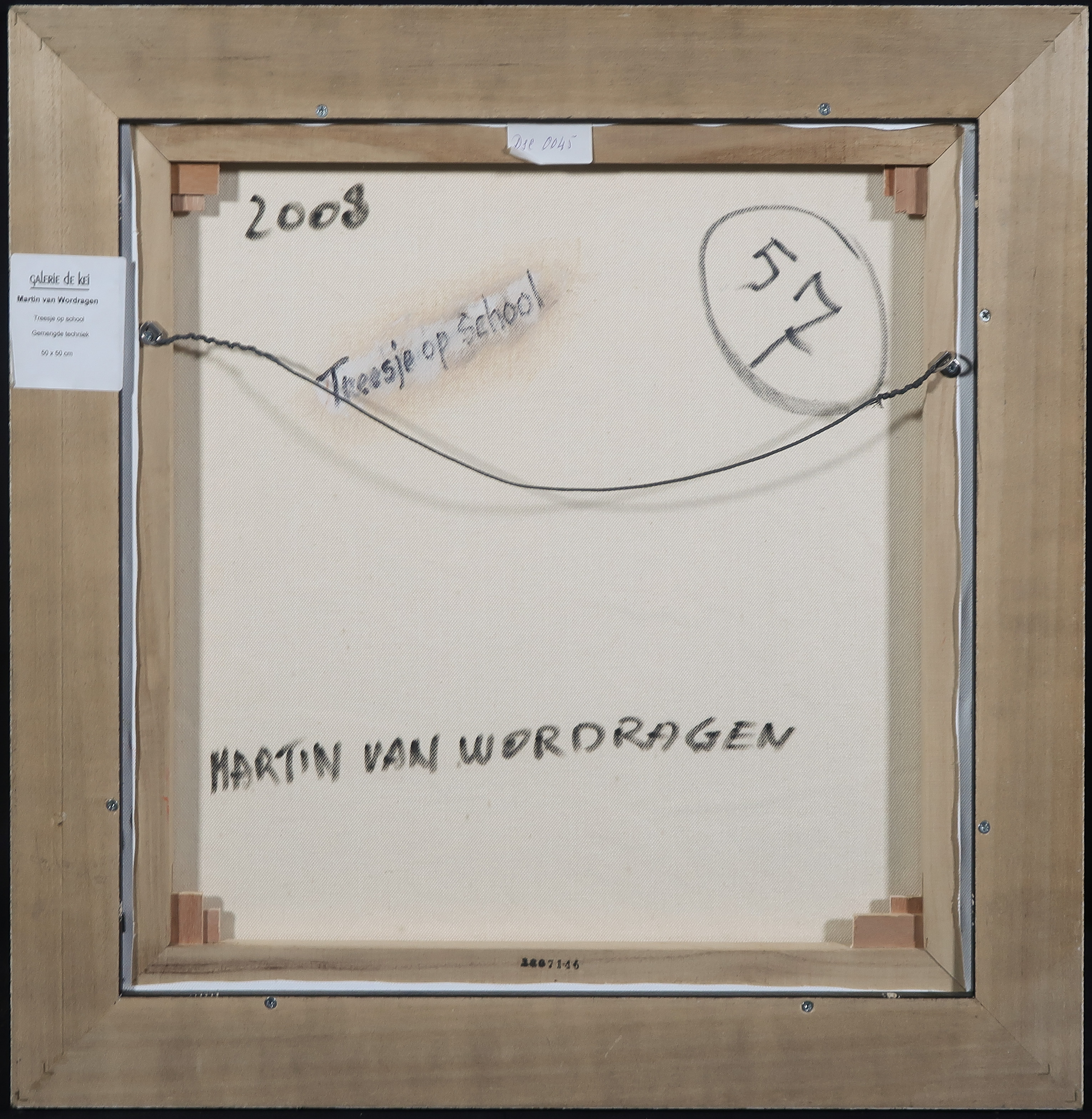 Martin van Wordragen - Olieverf op doek, Treesje op school - Ingelijst kopen? Bied vanaf 250!