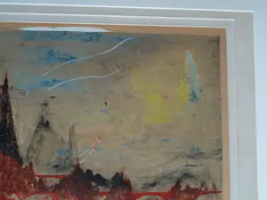 Rene De Coninck - Gemengde techniek op karton , Ingelijst , ‘Stadsgezicht’ - 1956 kopen? Bied vanaf 1!