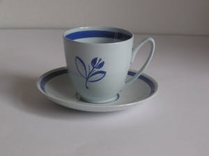 Upsala-Ekeby - Melkkan en kop- en schotel decor Blandbatt ontwerp Arthur Percy kopen? Bied vanaf 10!