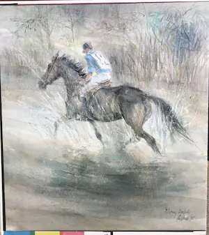 Piet Klaasse - Paarden, proefdrukken offsetlitho, 2-zijdig bedrukt, gesigneerd in druk kopen? Bied vanaf 40!